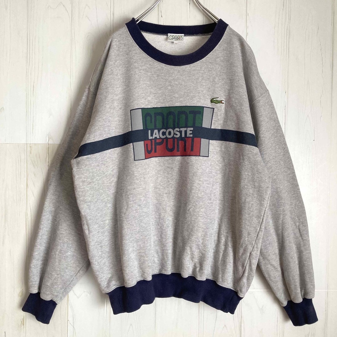 LACOSTE ラコステ ロゴ刺繍 フルジップ スウェット トレーナー　M