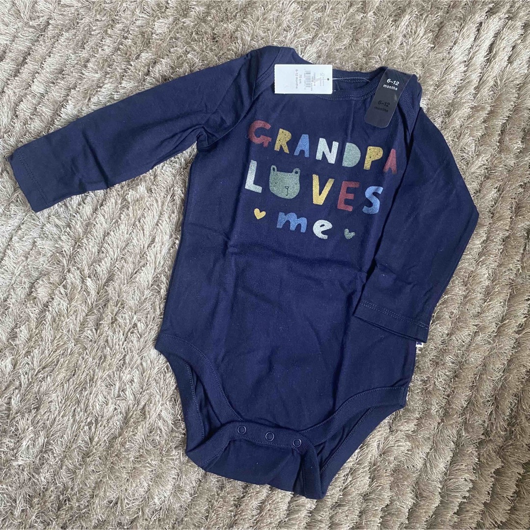 babyGAP(ベビーギャップ)の新品　GAP ロンパース　70 長袖　ネイビー　紺　男の子 キッズ/ベビー/マタニティのベビー服(~85cm)(ロンパース)の商品写真