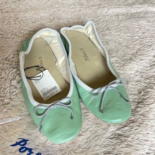 【美品】repetto　フラットシューズ　エナメル　グリーン　36