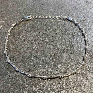 VINTAGEヴィンテージ シルバー925DNAナローチェーンブレスレット