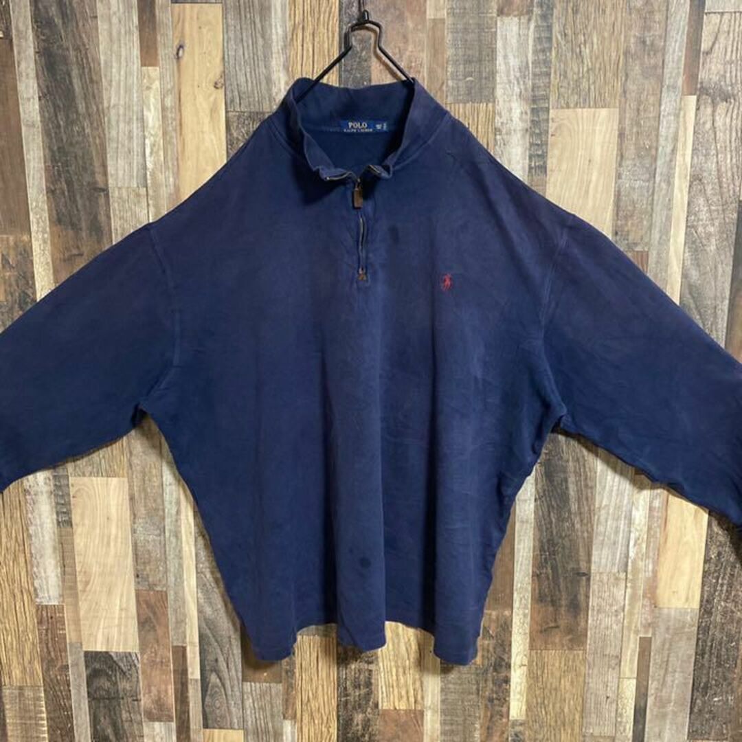 ラルフローレン 3XL ハーフジップ トレーナー USA古着 長袖 スウェット