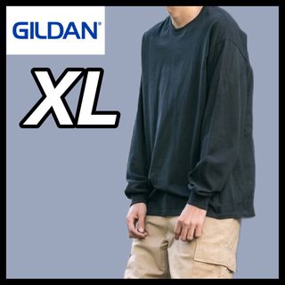 ギルタン(GILDAN)の新品未使用 ギルダン 6oz ウルトラコットン 無地 ロンT ブラック XL(Tシャツ/カットソー(七分/長袖))