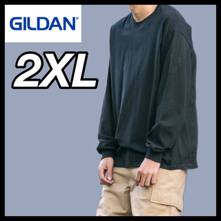 ギルタン(GILDAN)の新品未使用 ギルダン 6oz ウルトラコットン 無地 ロンT ブラック 2XL(Tシャツ/カットソー(七分/長袖))