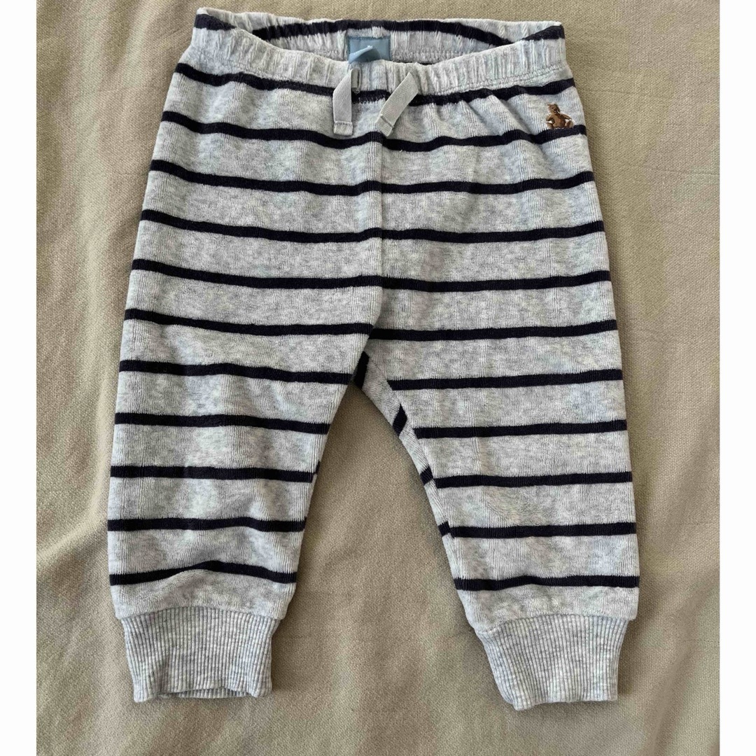 babyGAP(ベビーギャップ)のbabygap ベロアパンツ　ボーダー 6-12m キッズ/ベビー/マタニティのベビー服(~85cm)(パンツ)の商品写真