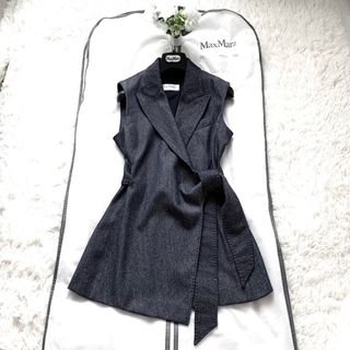 マックスマーラ(Max Mara)の新品同様‼️最高級 白タグ マックスマーラ ウール シルク ジレ(その他)