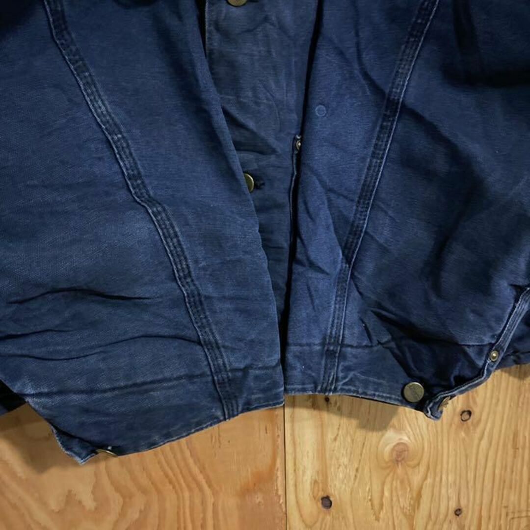 カーハート ネイビー USA古着 90s アクティブジャケット ダック地 紺