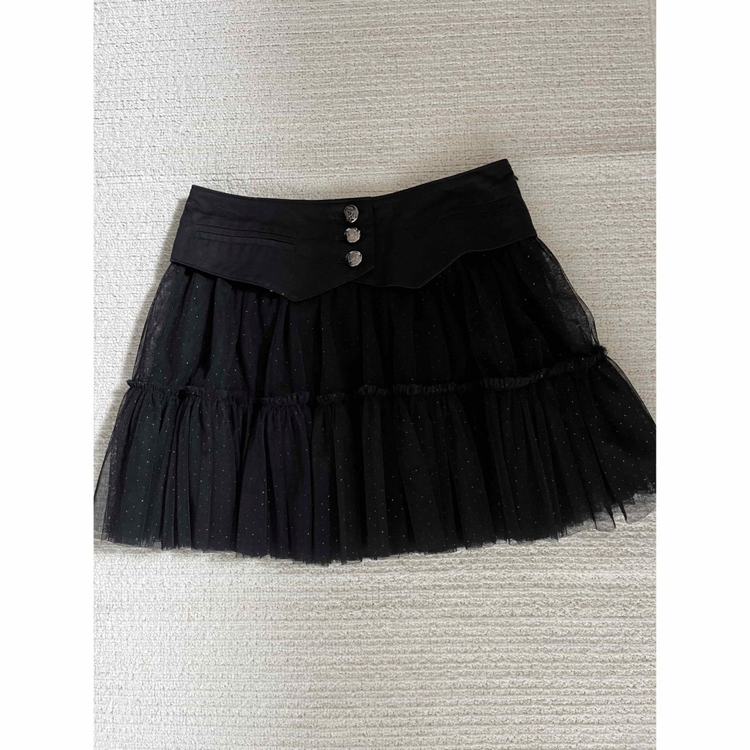 チュールスカート　黒　M キッズ/ベビー/マタニティのキッズ服女の子用(90cm~)(スカート)の商品写真