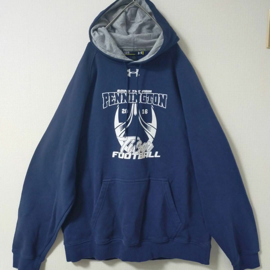 【即購入OK】UNDER ARMOUR パーカー サイズL ネイビー
