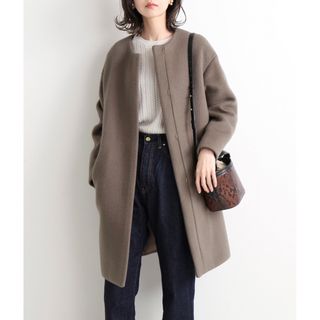 IENA - IENA ラムウールノーカラーコートの通販 by mizzy's shop