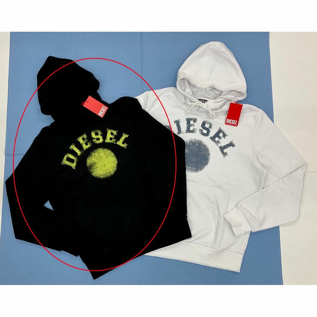 DIESEL(ディーゼル)のディーゼル　パーカー 02A23　XXLサイズ　ブラック　新品　A08692 メンズのトップス(パーカー)の商品写真