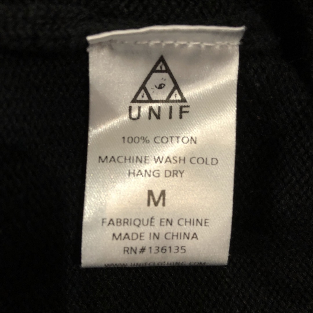 UNIF(ユニフ)の最終 SALE‼️UNIF★ロゴニットBLACK メンズのトップス(ニット/セーター)の商品写真