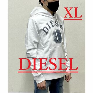 新品 XL DIESEL ブランド スウェット フーディー パーカー N1 白
