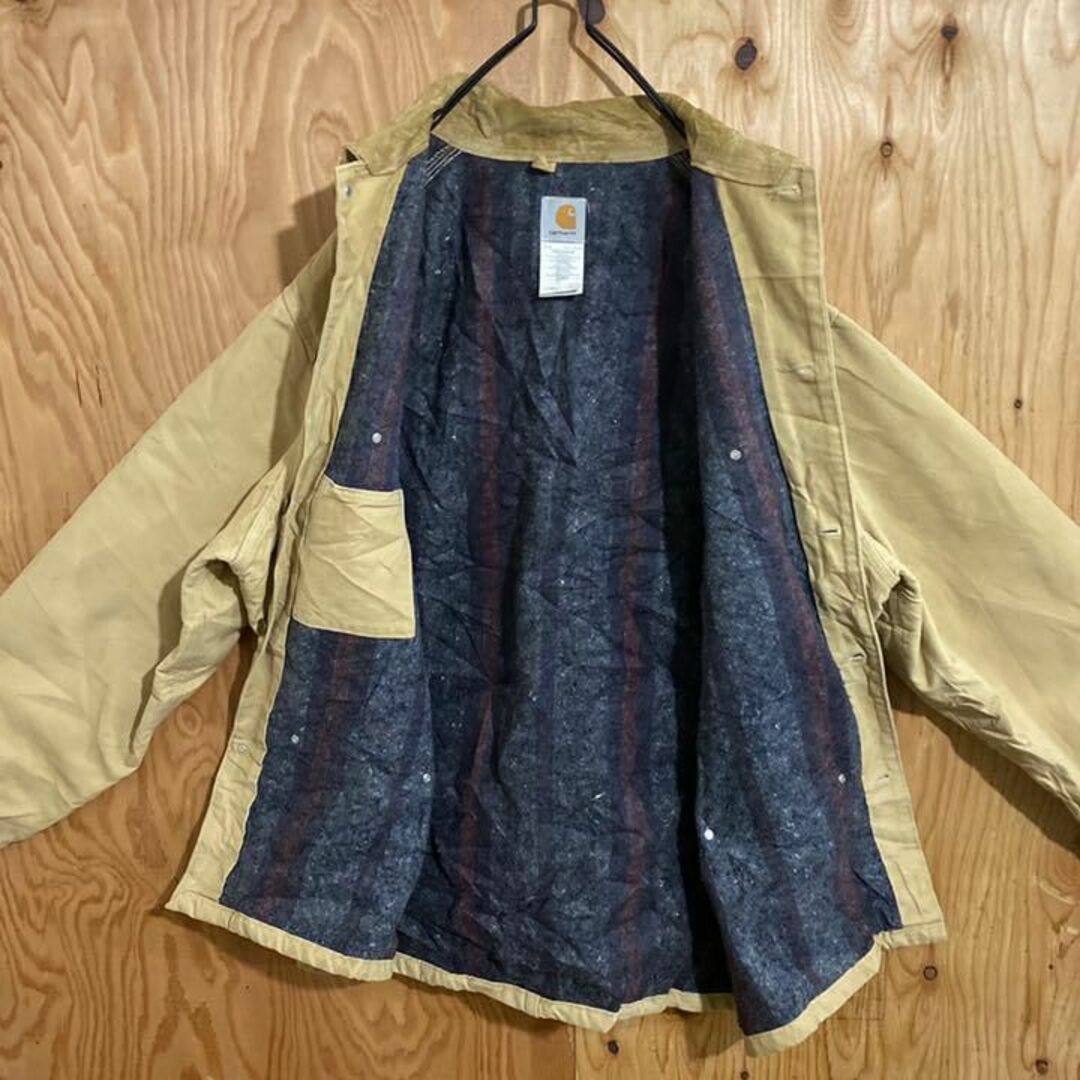 carhartt - カーハート ダックジャケット USA古着 90s ベージュ ロゴ