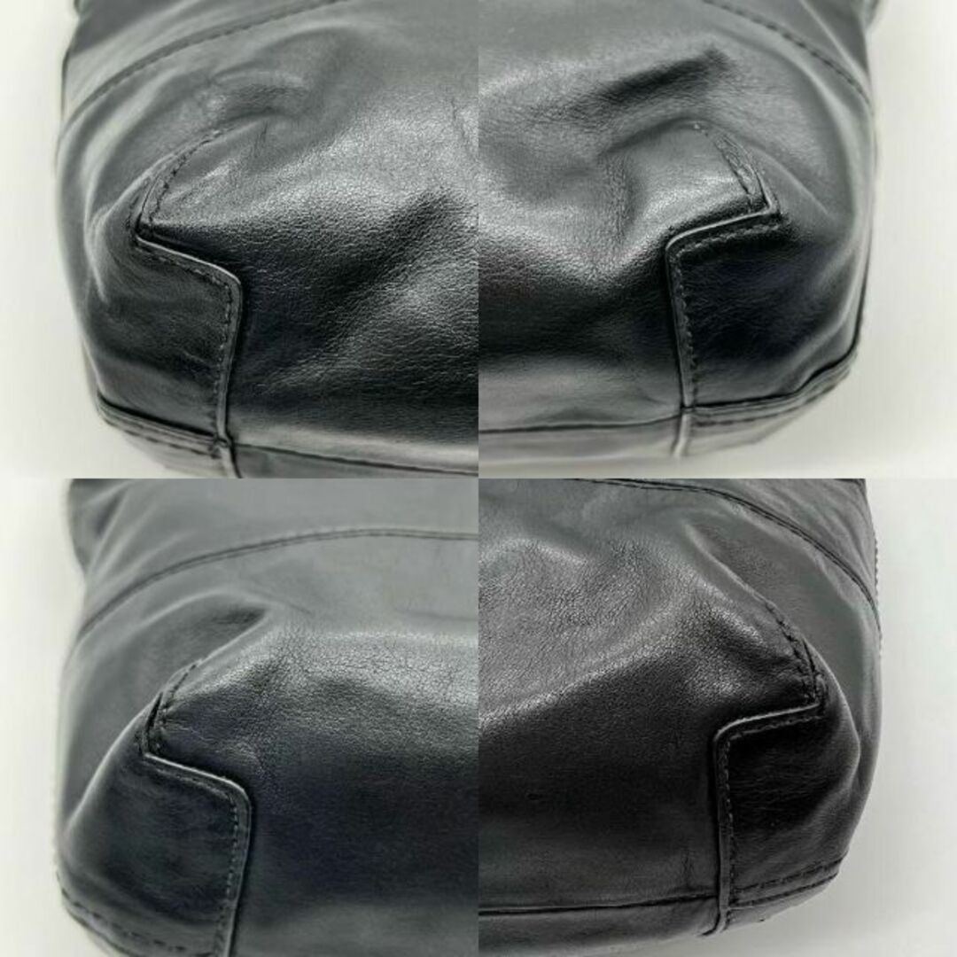 ✨️極美品✨️COACH オールレザー ショルダーバッグ レディース ブラック