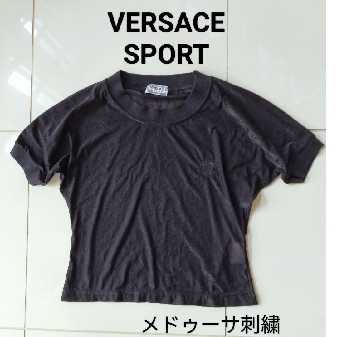 VERSACE SPORT  シースルー Tシャツ ブラック 42サイズ