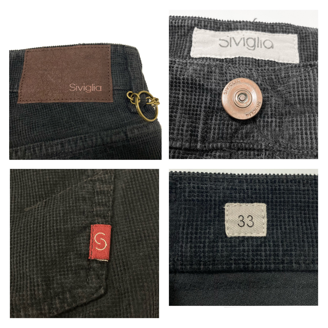 新品 定価3.5万 SIVIGLIA スリムテーパード パンツ グレージュ32-