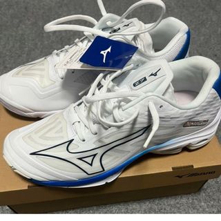 「mizuno ウェーブライトニングZ7 ホワイト&ブルー 27.5cm」に