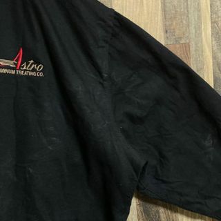 企業 ロゴ ダック ジャケット コーデュロイ 古着 アウター ブラック