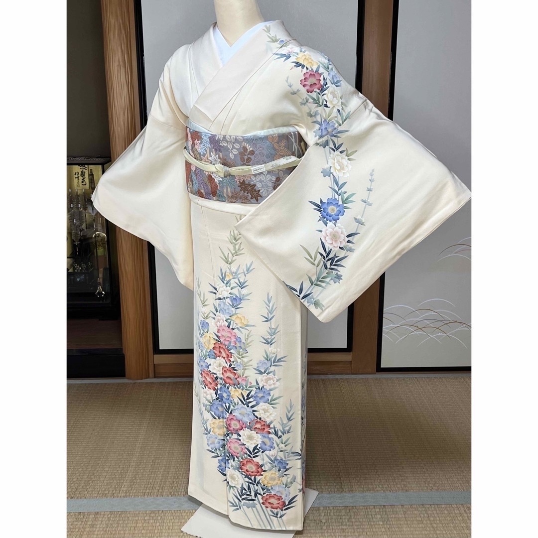 正絹 友禅美しく華やかな 作家物 訪問着 - 着物