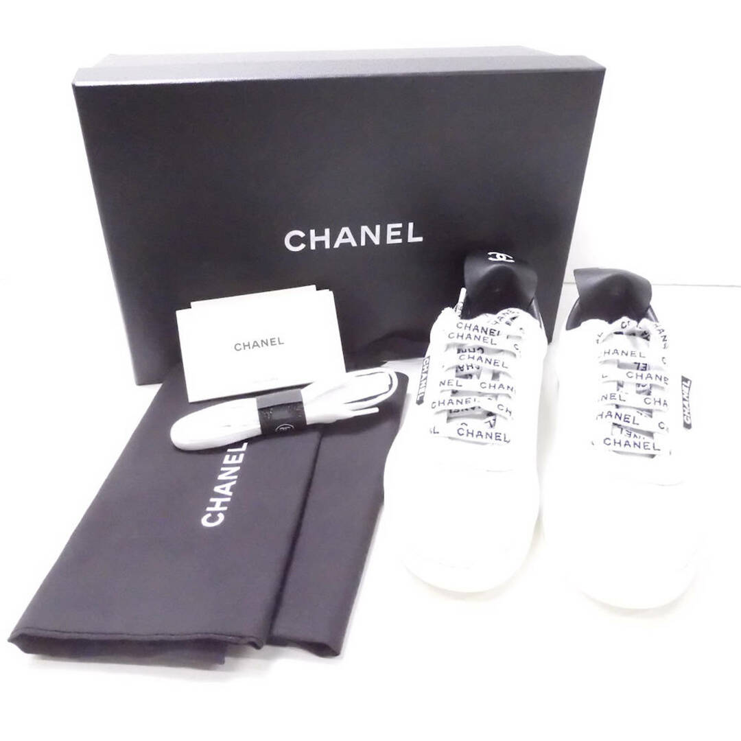 CHANEL - 未使用 CHANEL シャネル レザースニーカー 37 24cm相当