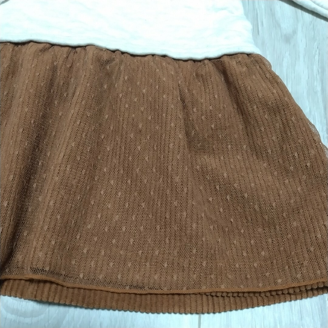 西松屋(ニシマツヤ)の長袖ワンピース キッズ/ベビー/マタニティのキッズ服女の子用(90cm~)(ワンピース)の商品写真