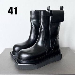 Rick Owens / リックオウエンス | デストロイレザー サイドジップ ヒールブーツ | 41 1/2 | ブラック | メンズ