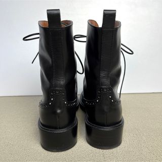 SARTORE - 35 SARTORE レースアップ ショートブーツ 黒 スタッズ