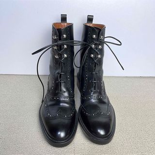 SARTORE - 35 SARTORE レースアップ ショートブーツ 黒 スタッズ