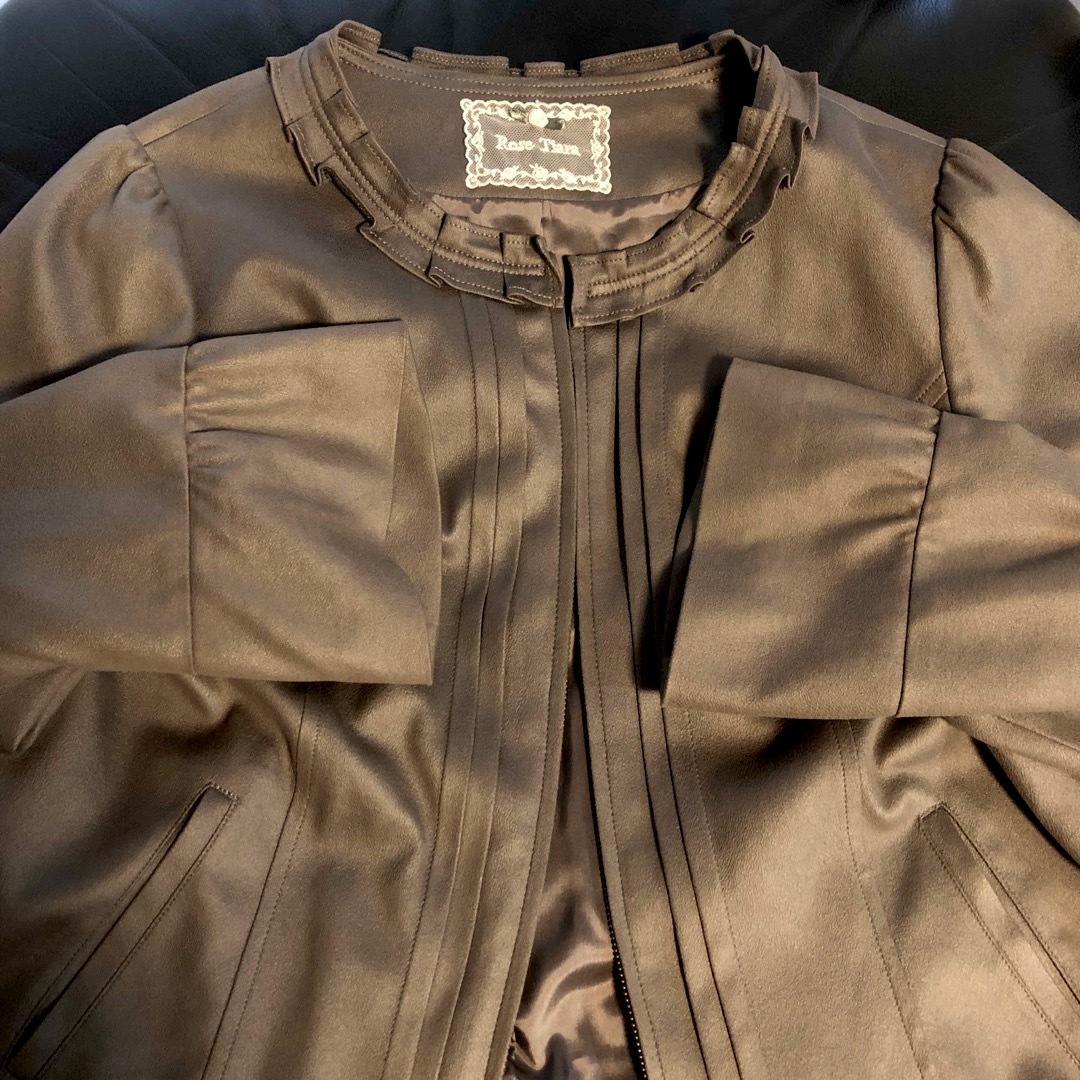 ローズティアラ♡大きいサイズ　46 ジャケット　17号　リボン袖　七分袖