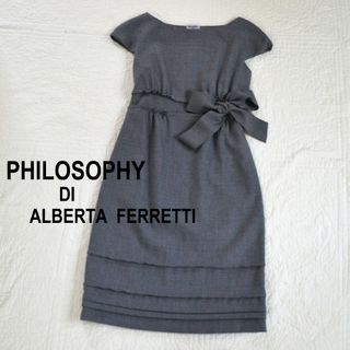 アルベルタフェレッティ(ALBERTA FERRETTI)のアルベルタフェレッティ ワンピース　リボン(ひざ丈ワンピース)