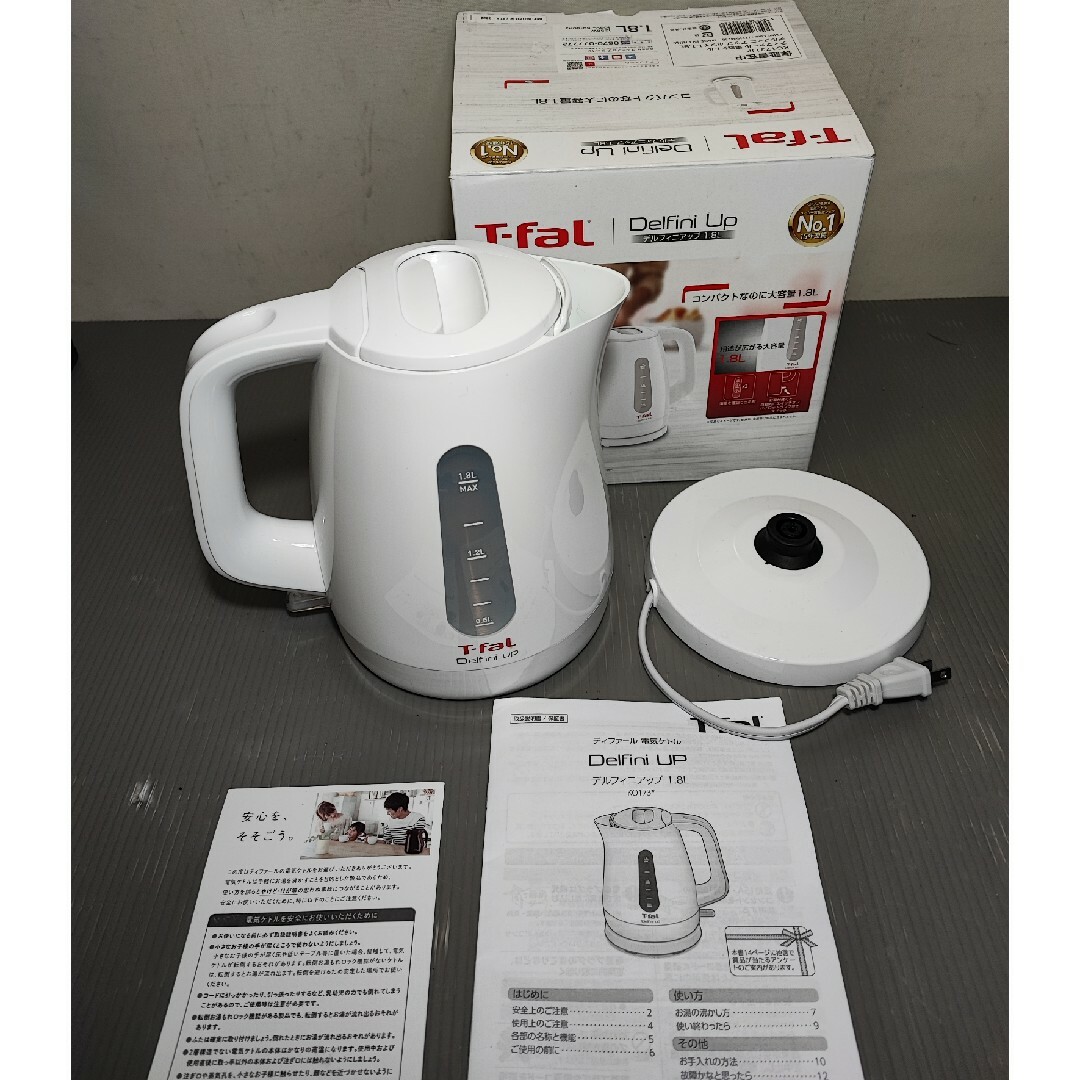 T-fal(ティファール)のティファール T-fal KO1738JP 電子ケトル デルフィニアップ 1.8 スマホ/家電/カメラの生活家電(電気ケトル)の商品写真