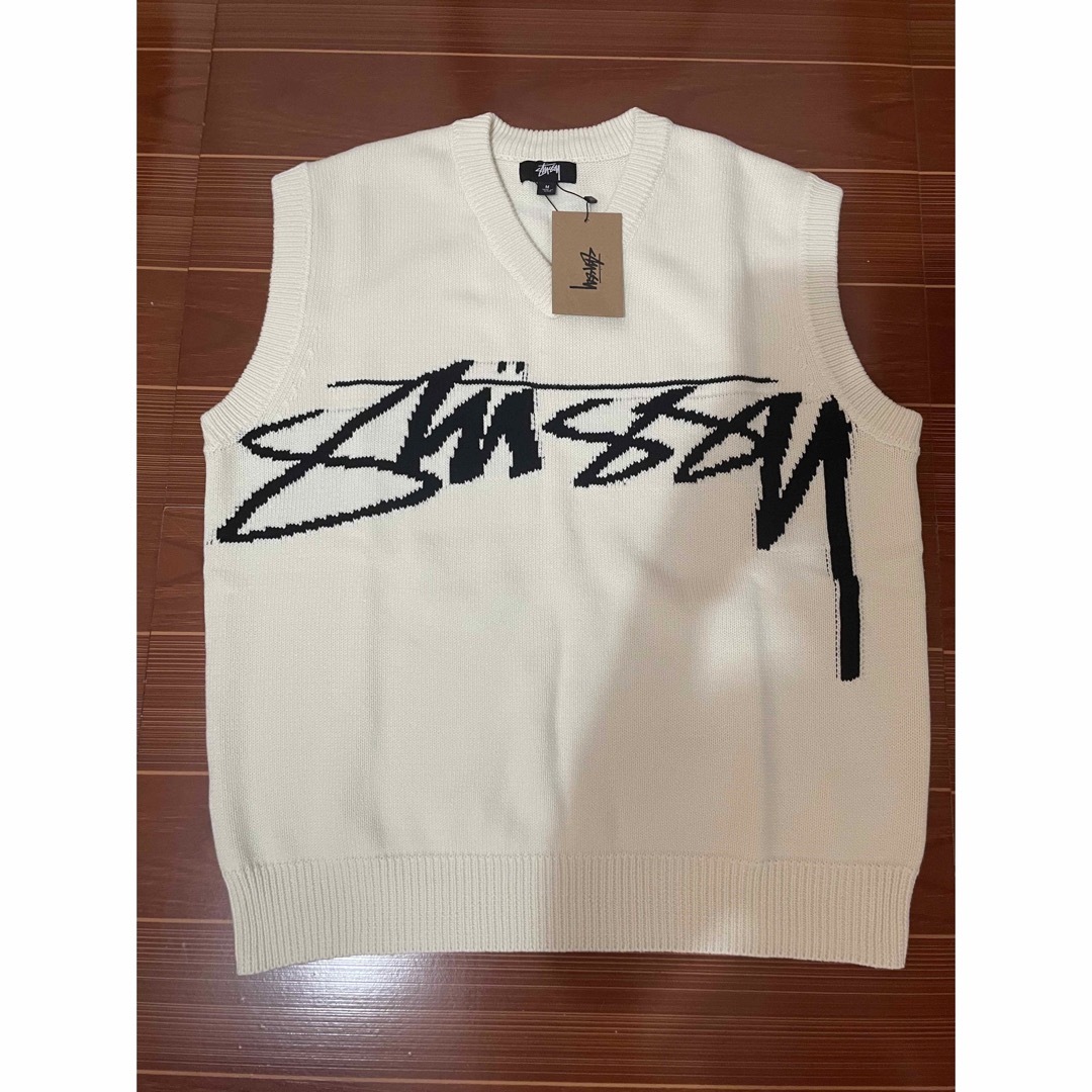 新品未使用 stussy ニットベスト 男女兼用 M