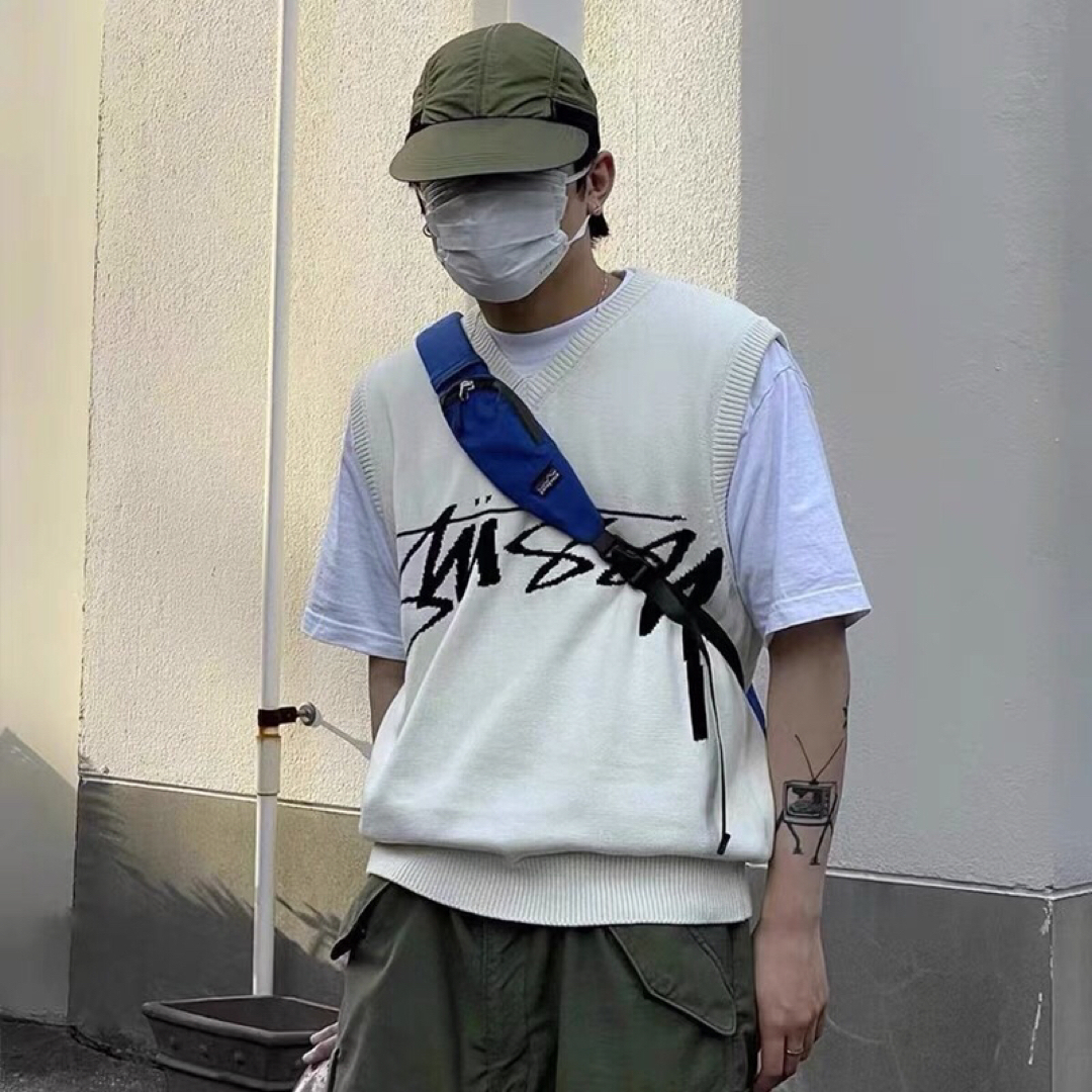 タイムセール早い者勝ち！ stussy ニットベスト 男女兼用 S