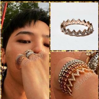 ビッグバン(BIGBANG)の💍ギザギザリング/ゴールド💍山型 リング G-DRAGON 指輪(リング(指輪))