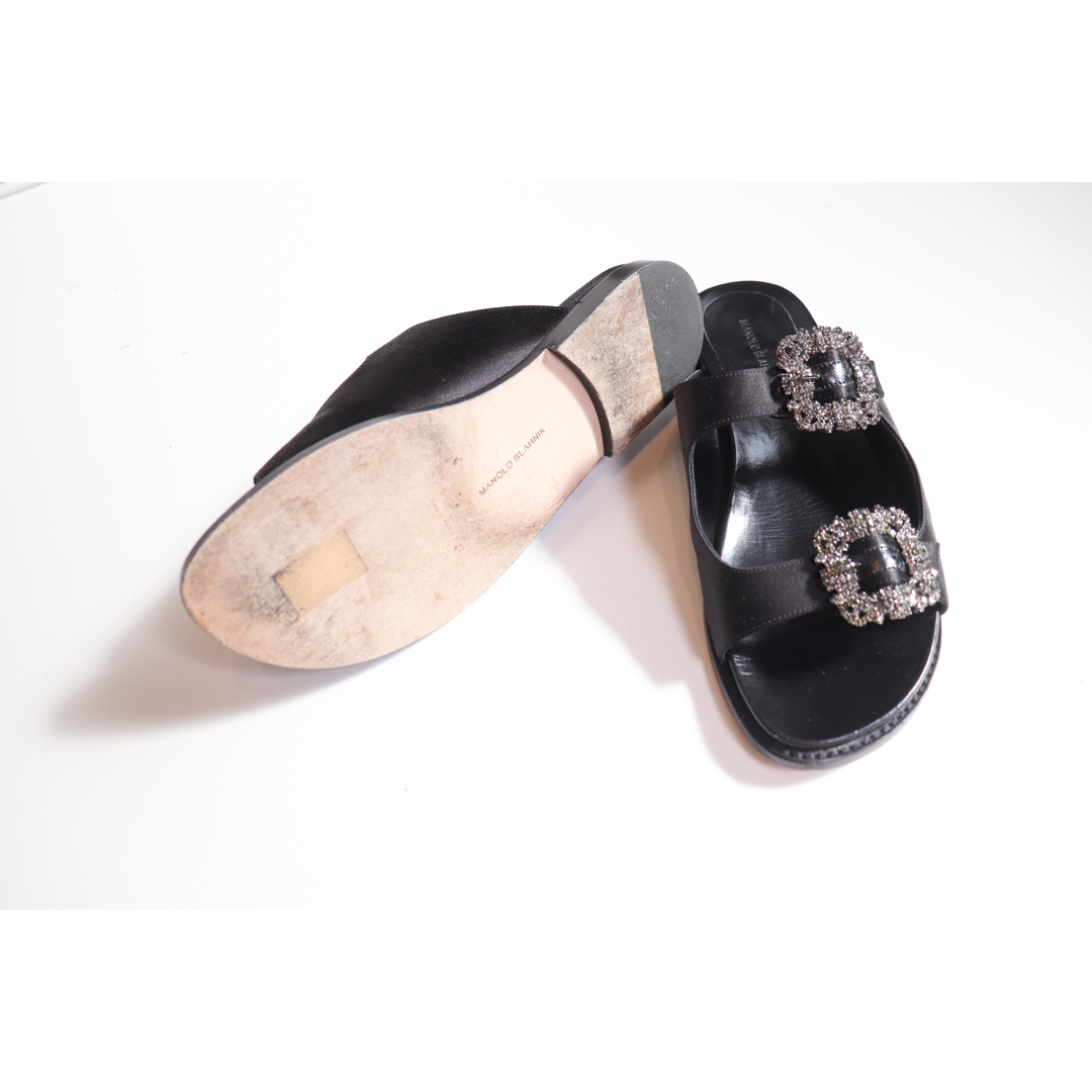MANOLO BLAHNIK - 極美品 マノロブラニク ハンギシ ビジュー フラット