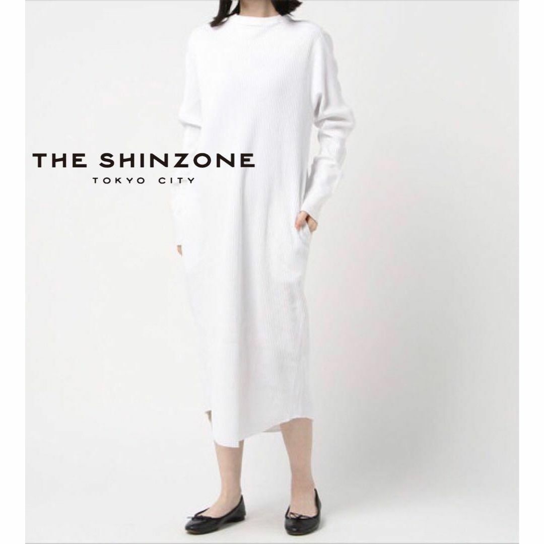 【送料無料】THE SHINZONE TOKYO CITYミリタリーリブドレスホワイト状態