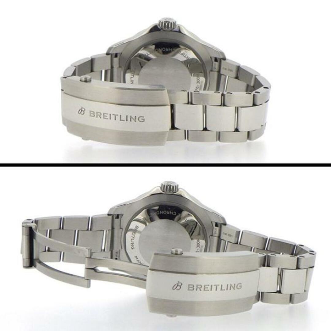 ブライトリング Breitling 腕時計 スーパーオーシャン オートマチック 44 A17376211L2A1 夜光針/インデックス 回転式ベゼル ホワイト&ターコイズブルー文字盤 メタルブレス SS 自動巻き 【箱・保付き】