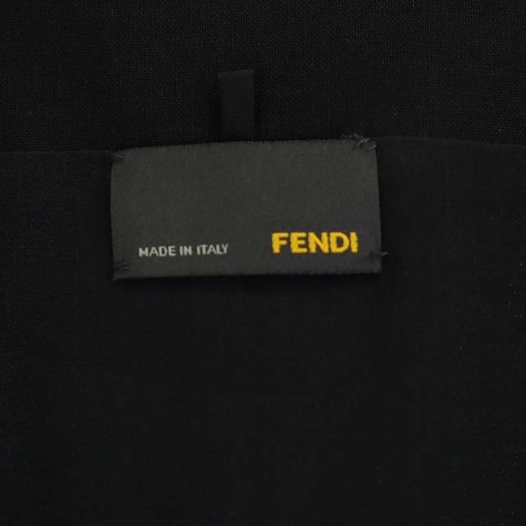 FENDI(フェンディ)のフェンディ プリーツヘムノーカラージャケット ウール 38 黒 ブラック ■OS レディースのジャケット/アウター(その他)の商品写真