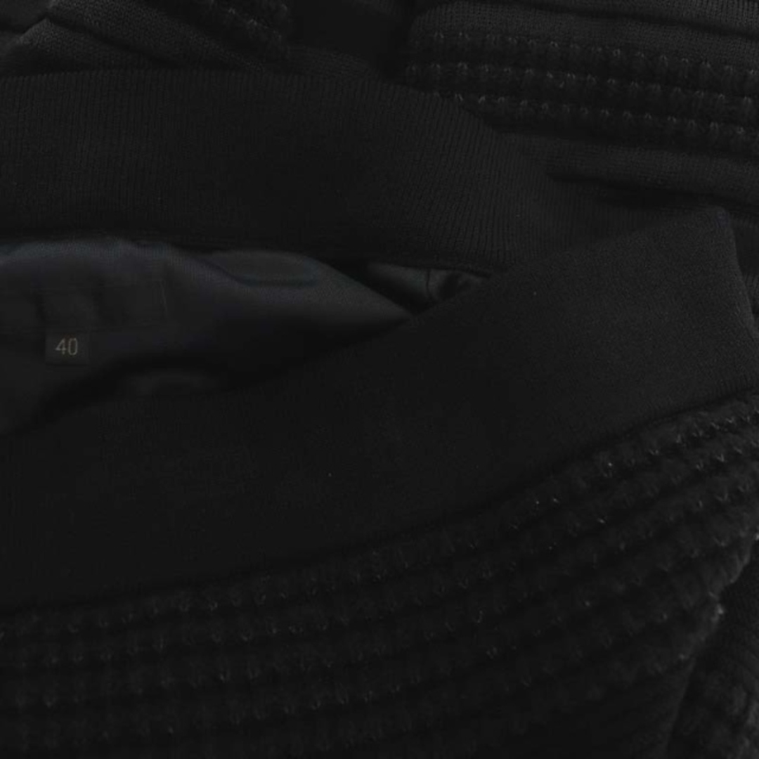 TO BE CHIC(トゥービーシック)のトゥービーシック フレアスカート ひざ丈 ニット L 40 黒 ブラック ■OS レディースのスカート(ひざ丈スカート)の商品写真