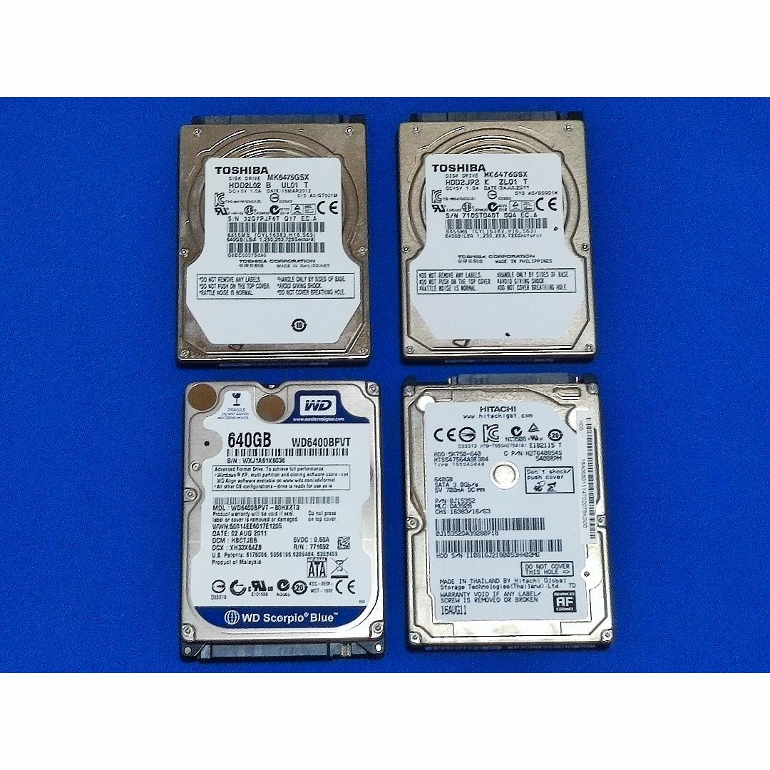 640GB HDD 2.5インチ　4枚セット②