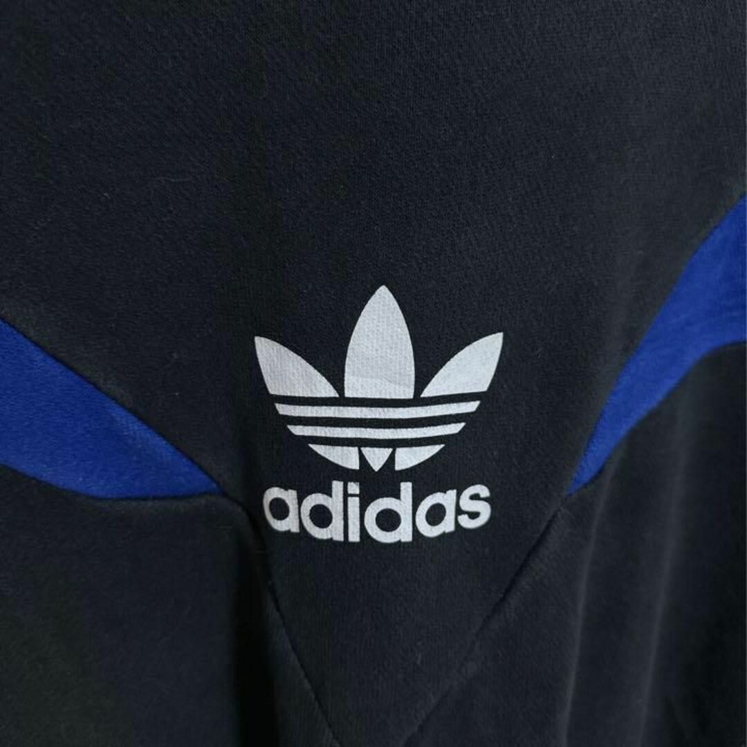 adidas(アディダス)のアディダス トレーナー スウェット ロゴ 白 赤 青 黒 XL USA古着 メンズのトップス(スウェット)の商品写真