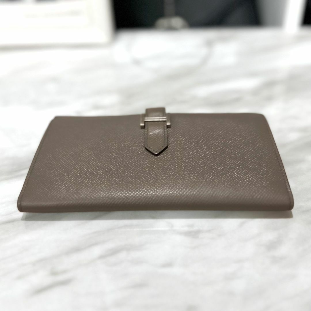 Hermes - エルメス ベアンデュプリ エプソン エトゥープ 長財布 □O