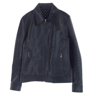 ワコマリア(WACKO MARIA)のWACKO MARIA ワコマリア レザージャケット DM9047 SINGLE LEATHER RIDERS JKT シングル レザー ライダース ジャケット 裏地ドット ブラック系 S【中古】(その他)