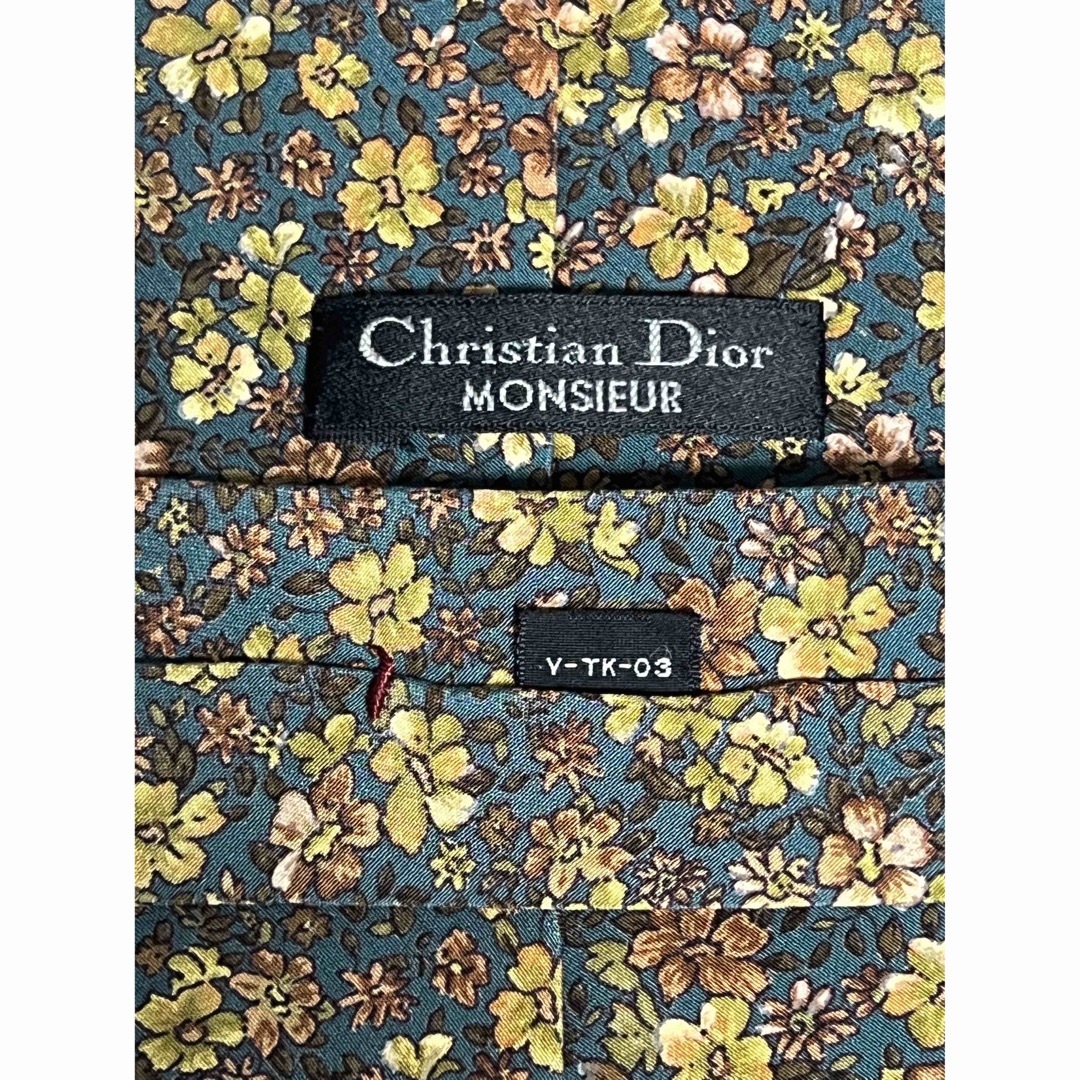 ✨️未使用品✨️ Christian Dior ボタニカル柄 ブルー系 花柄