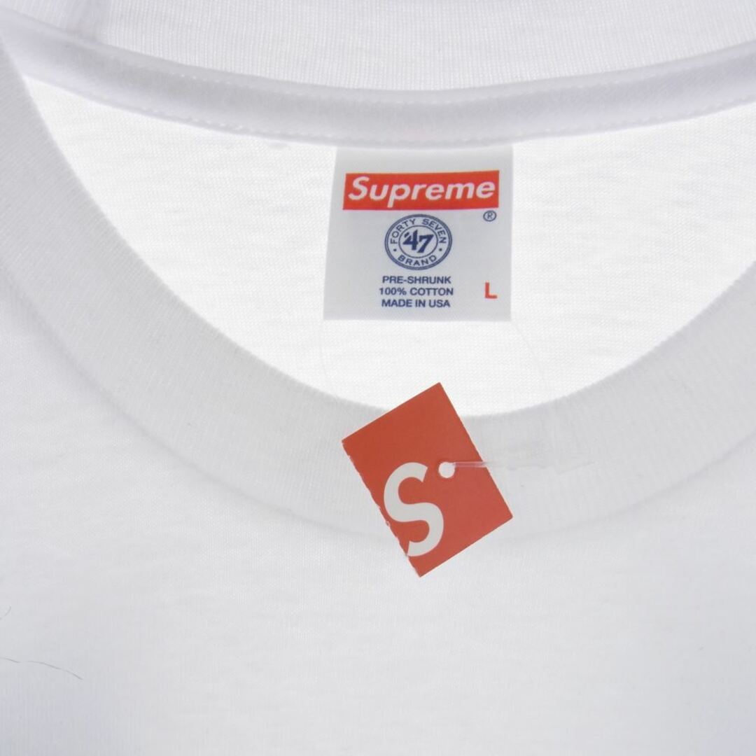 Supreme シュプリーム Ｔシャツ 15SS × New York Yankees Box Logo Tee ニューヨーク ヤンキース ボックスロゴ  Tシャツ ホワイト ホワイト系 L