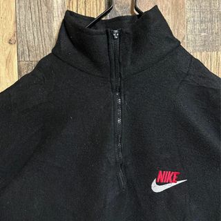 【激レア‼︎】NIKE◎90s ロゴ刺繍 ハーフジップ フリース A898