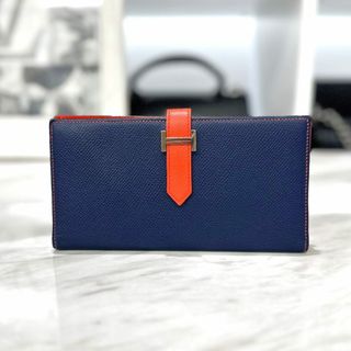 エルメス(Hermes)の美品☆　エルメス　ベアンスフレ　ヴェルソ　エプソン　長財布　X刻印(財布)