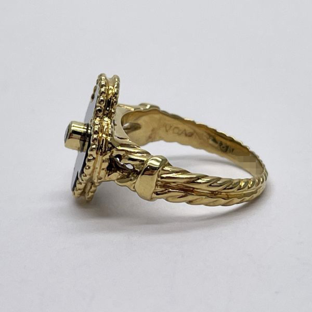 Van Cleef & Arpels(ヴァンクリーフアンドアーペル)のVan Cleef & Arpels ヴィンテージ アルハンブラ 1PD オニキス 9号 リング・指輪 K18YG ダイヤモンド レディースのアクセサリー(リング(指輪))の商品写真