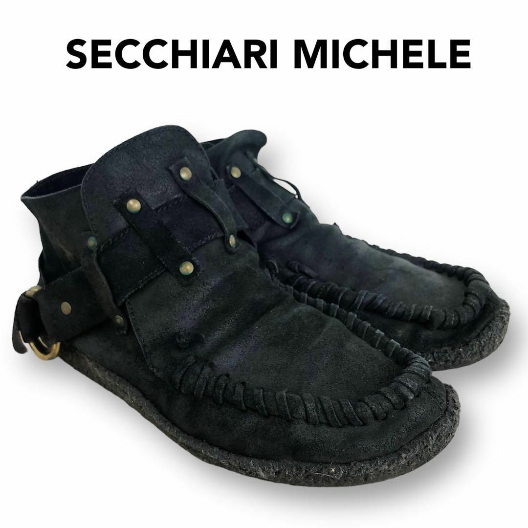 【送料無料】★SECCHIARI MICHELE リングモカシンブーツ レザー