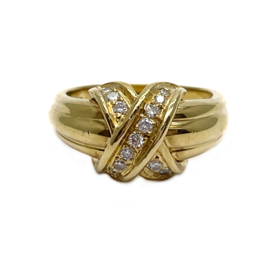 TIFFANY&Co. シグネチャー クロス 9号 リング・指輪 K18YG ダイヤモンドサイズ指輪サイズ9号備考